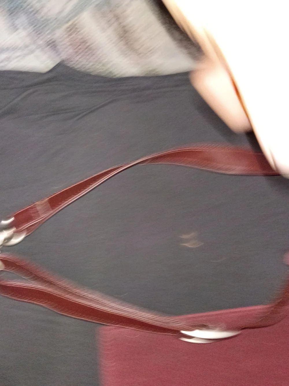ROYCE N. Y. Burgundy Leather Broader Luxury Suede 2 Compartment Wine Over Tote